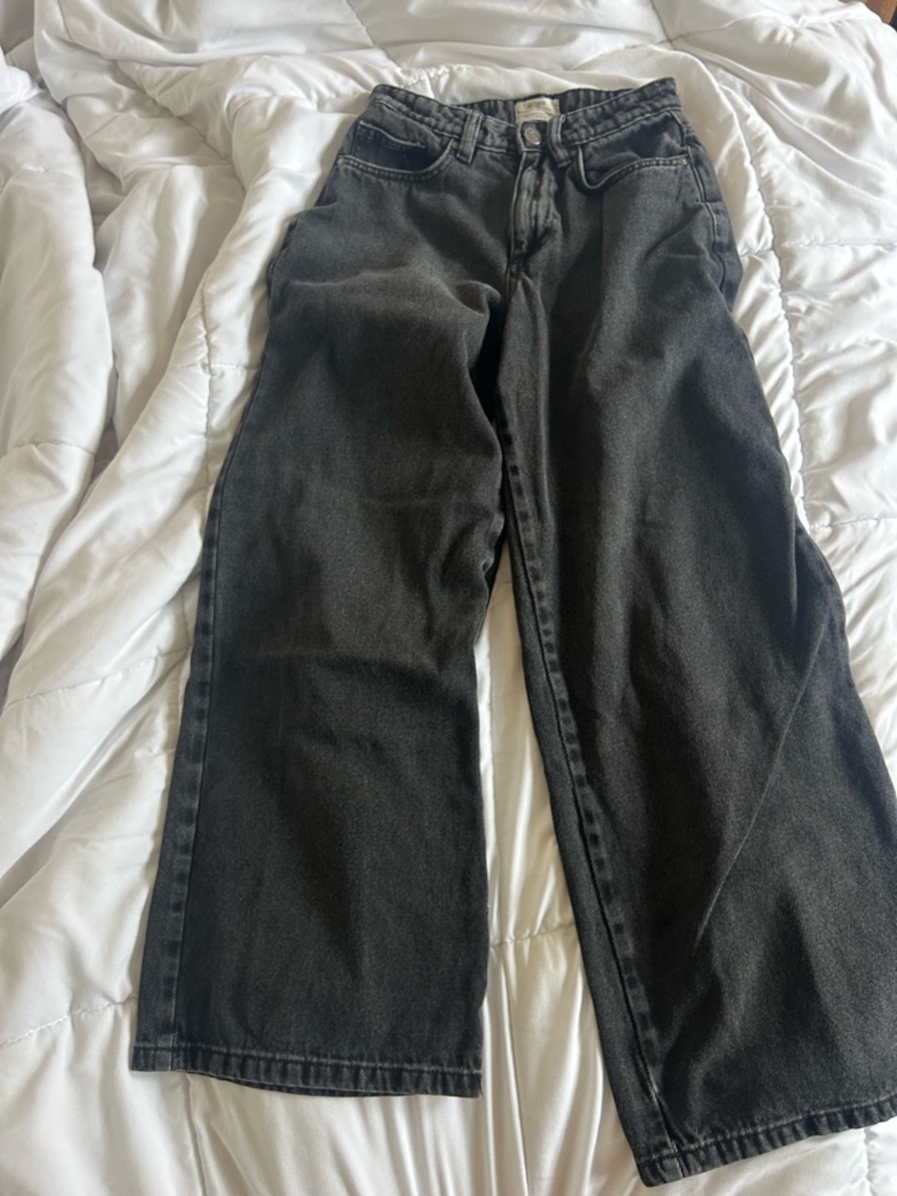 Cotton On Black Relaxed Wide-Leg Jeans